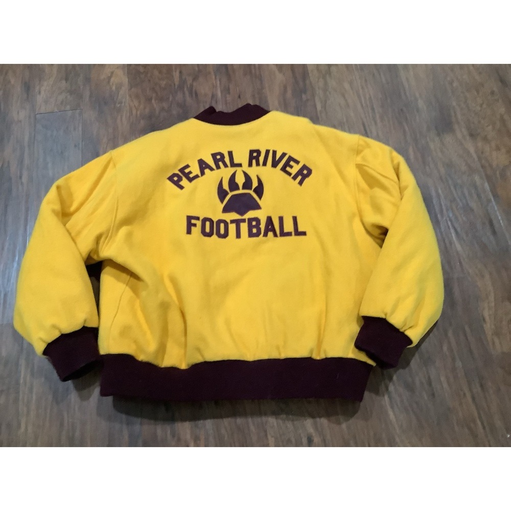 Vintage Maverick Jacket Wildcats Varsity  Jacket Pearl River Football Size XL